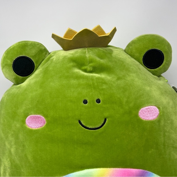 Kellytoy Squishmallow Jumbo 16 Inch New Doxl The Frog Green Crown Prince Large - Picture 5 of 7